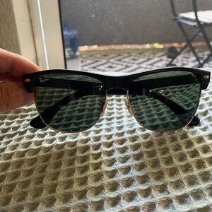 Ray-Ban Black and Gold Clubmaster Sunglasses